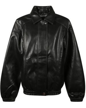 Frankie Shop Prescott Faux-Leather Jacket - Black
