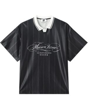 Izzue Logo-Print Striped T-Shirt - Blue