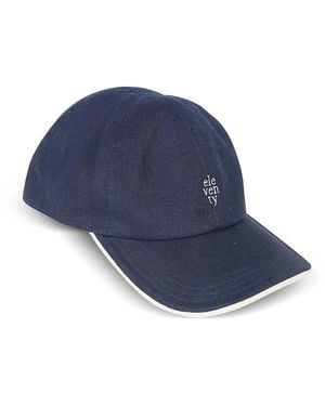 Eleventy Logo-Embroidered Baseball Cap - Blue