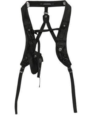 Julius Chaleco Utility Con Múltiples Tiras - Negro