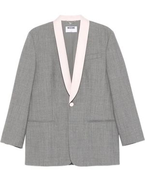Moschino Shawl-Lapel Blazer - Gray