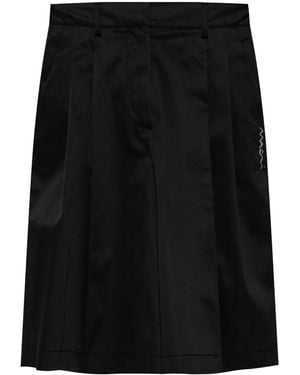 Marni Embroidered-Logo Shorts - Black