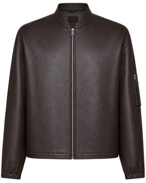 Fendi Ff Selleria Leather Jacket - Black