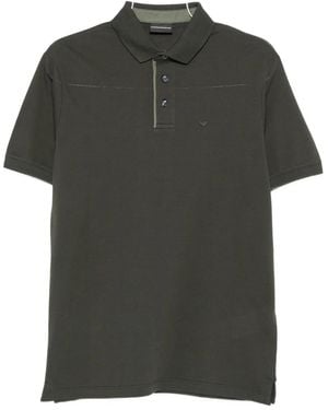 Emporio Armani Embroidered-Detail Polo Shirt - Green
