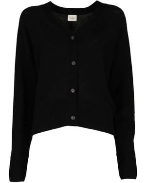 LeKasha Lyss V-Neck Button-Up Cardigan - Black