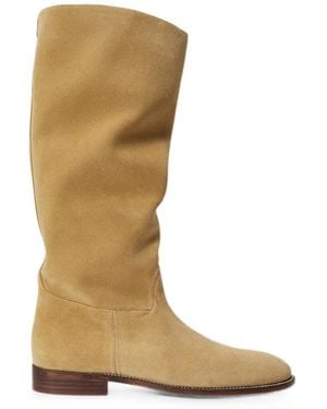 Polo Ralph Lauren High-Top Suede Boots - Natural