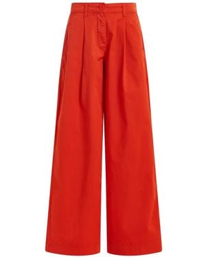 Essentiel Antwerp Jumpy Wide-Leg Trousers - Red