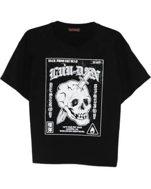 LỰU ĐẠN Skull-Print T-Shirt - Black