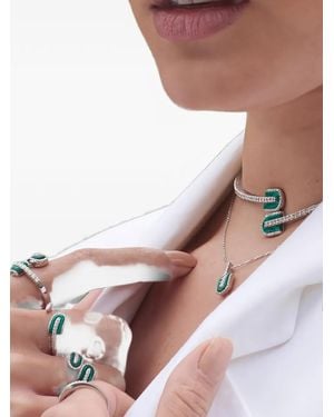 UNION LOS ANGELES U Solo Malachite And Diamond Ring - Metallic