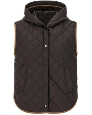 Brunello Cucinelli Quilted Nylon Down Vest - Black