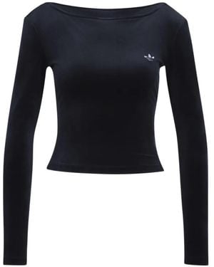 adidas Velour Open-Back Top - Blue