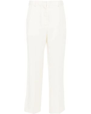 TOTEME Straight-Leg Cropped Trousers - White