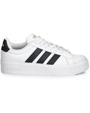 adidas Streettalk Bold Stripes Sneakers - White