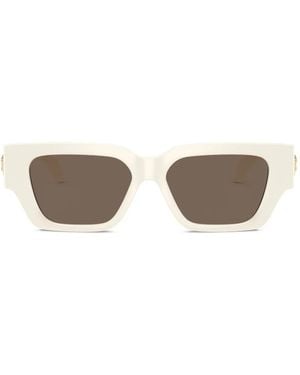 Versace Medusa-Detail Square-Frame Sunglasses - Natural