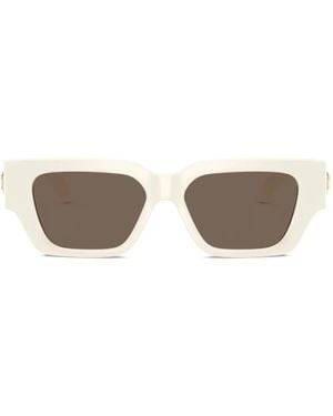 Versace Medusa-Detail Square-Frame Sunglasses - White