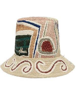 ALÉMAIS Velora Patterned Bucket Hat - White