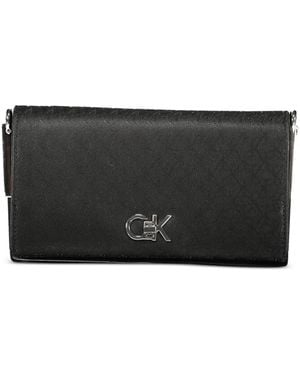Calvin Klein Monogram-Pattern Logo-Plaque Cross Body Bag - Black