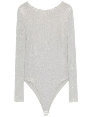 Twentyfourhaitch Crystal-Embellished Long-Sleeve T-Shirt - White