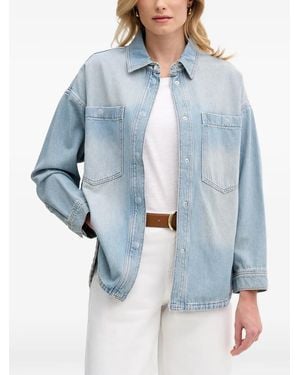 Mos Mosh Rhinestone-Embellished Denim Shirt - Blue