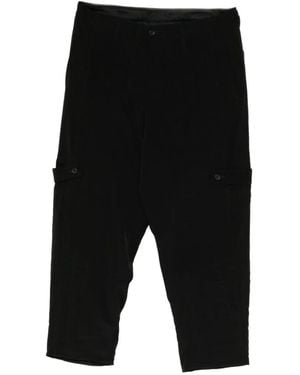 Yohji Yamamoto Tab-Detail Padded Cargo Trousers - Black