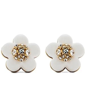 Marc Jacobs Los aretes de la margarita en blanco