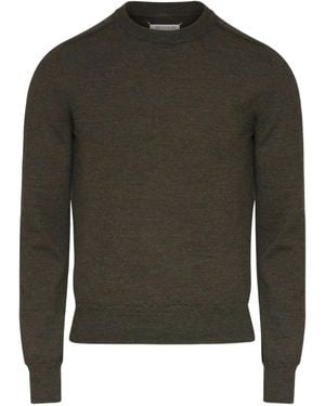 Maison Margiela Elbow-Patch Wool Jumper - Green