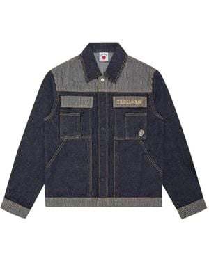 ICECREAM Hickory Panel Jacke mit Brusttasche - Blau