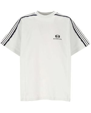 Balenciaga T-Shirt mit Logo-Print - Weiß