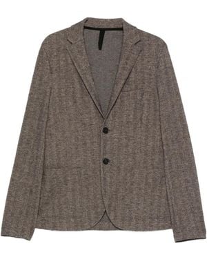 Harris Wharf London Herringbone Two-Button Jacket - Brown