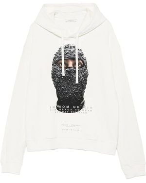 ih nom uh nit Hoodie À Imprimé Graphique - Blanc