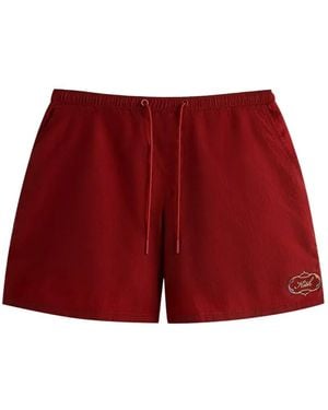 Kith Collins Badeshorts Mit Kordelzug - Rot