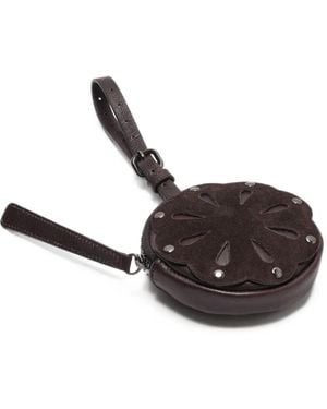 Maliparmi Pochette Bloom En Cuir À Découpes - Black