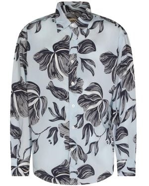 Altea Floral-Print Shirt - Grey