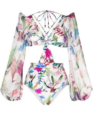 PATBO Zamia Cut-Out Bodysuit - White
