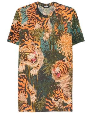 DSquared² Tiger-Print T-Shirt - Orange