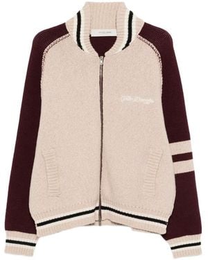 Golden Goose Cardigan En Maille Intarsia - Natural