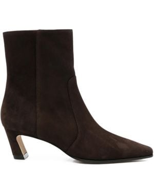 Stuart Weitzman Stassi Suede Ankle Boots - Black