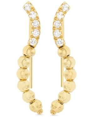 Officina Bernardi 18Kt Moon Eden Diamond Cuff Earrings - Metallic