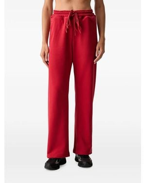 adidas By Stella McCartney Drawstring Logo-Print Track Trousers - Red