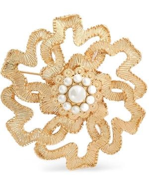 Dolce & Gabbana フローラル ブローチ - メタリック