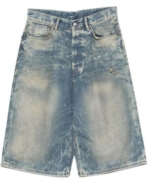 Acne Studios Ausgeblichene Jeans-Shorts - Blau