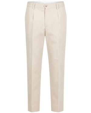 Briglia 1949 Portofino Pleated Trousers - Natural