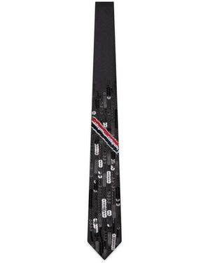 Thom Browne Sequin-Embellished Tie - White