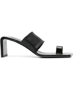 Jil Sander 75Mm Leather Sandals - Black