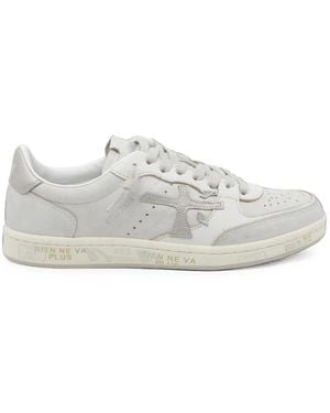 Premiata Bskt Clay 8447 Logo-Patch Trainers - White