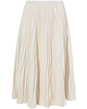 Proenza Schouler Faux Leather Pleated A-Line Skirt - White
