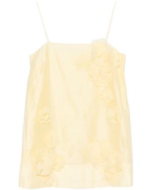 Aje. Blusa Cloudscape Con Aplique Floral - Neutro