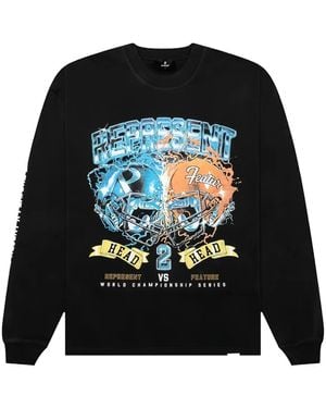 Represent X Feature Graphic-Print Long-Sleeve T-Shirt - Black