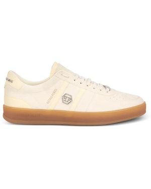 Philipp Plein Retro Rebel Suede Trainers - White