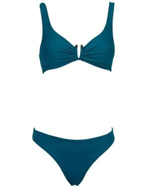 Fisico Bikini Mit Ringdetail - Blau